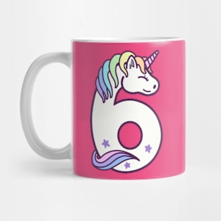 6th Birthday Girl Unicorn 6 Years Old Birthday Gift Mug